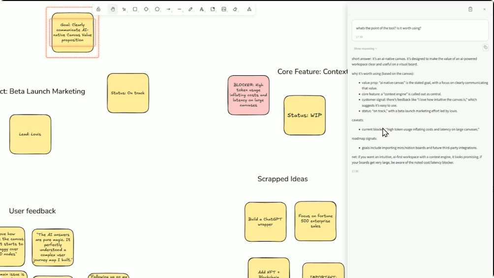 Treyspace collaborative canvas screenshot